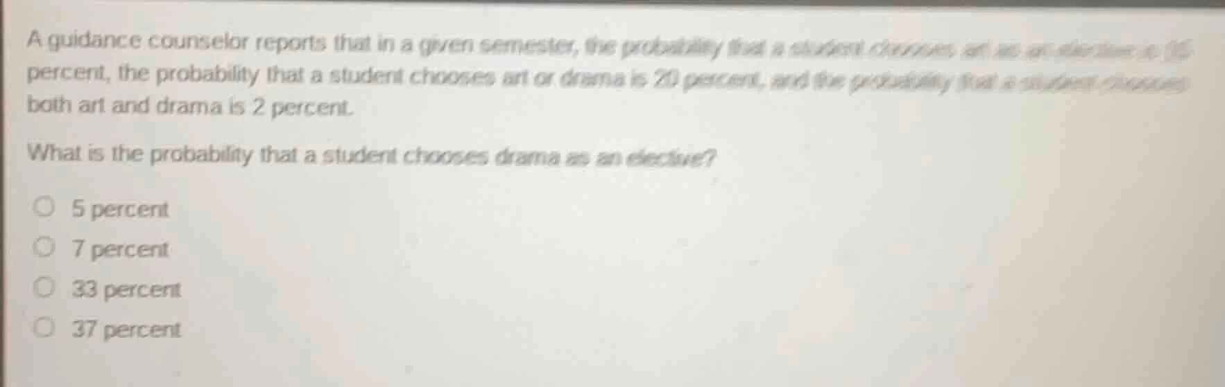 a guidance counselor reports that in a given semester, the probability …