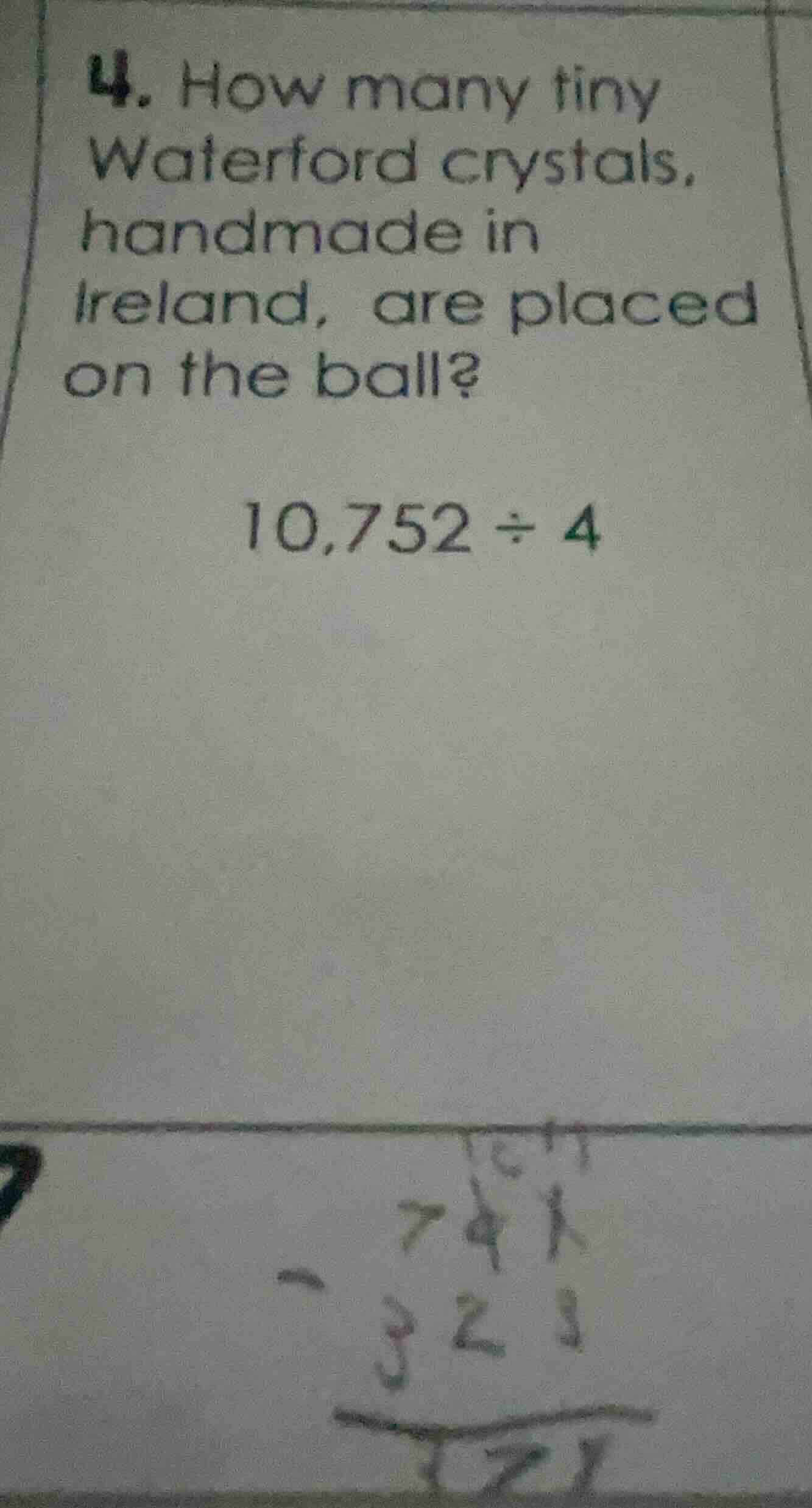 4. how many tiny waterford crystals, handmade in ireland, are placed on…
