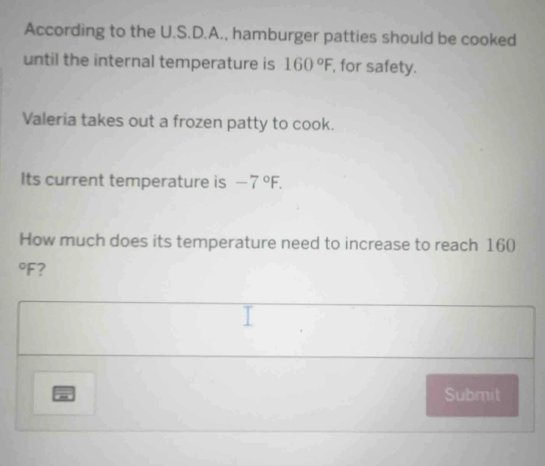 according to the u.s.d.a., hamburger patties should be cooked until the…