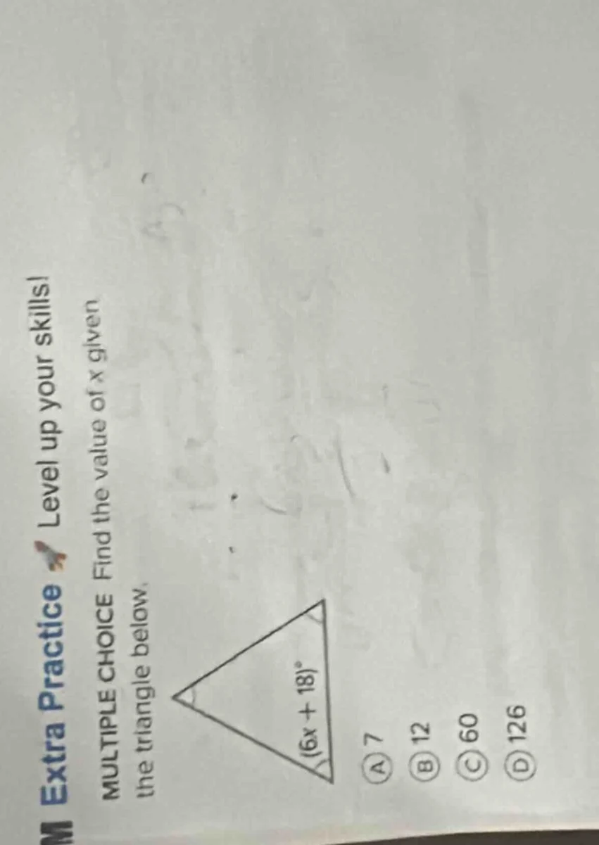 extra practice level up your skills! multiple choice find the value of …