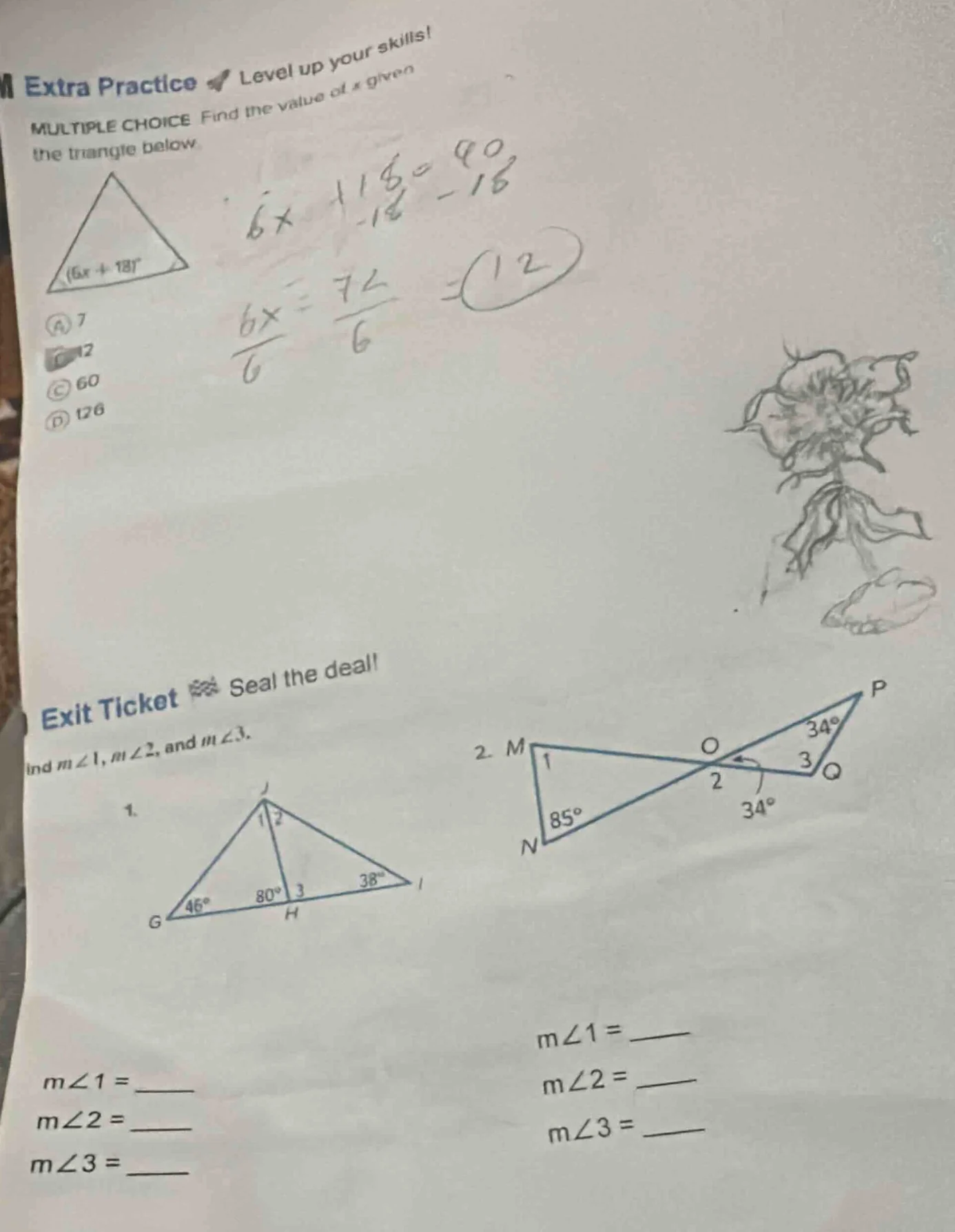 extra practice level up your skills! multiple choice find the value of …