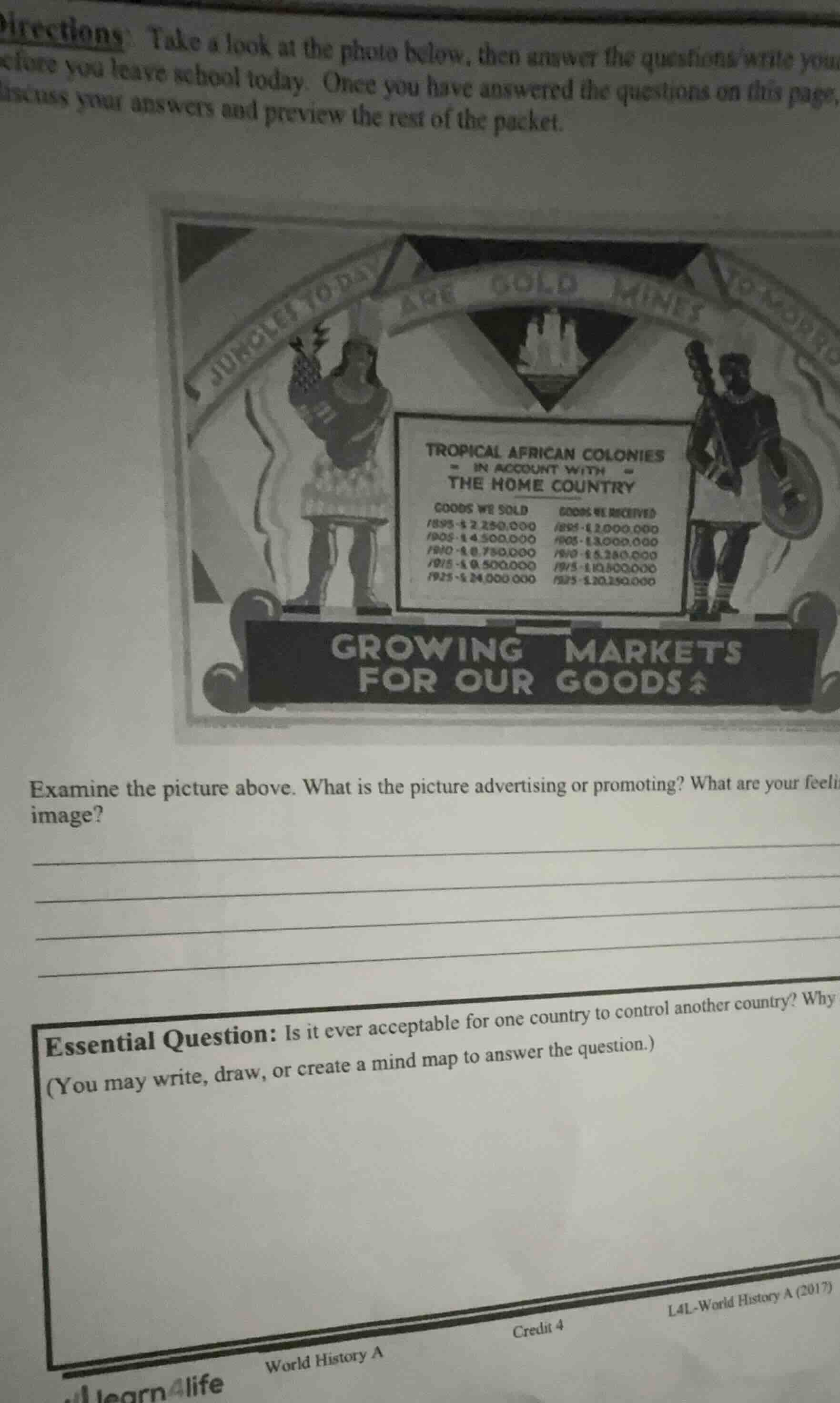 directions: take a look at the photo below, then answer the questions/w…