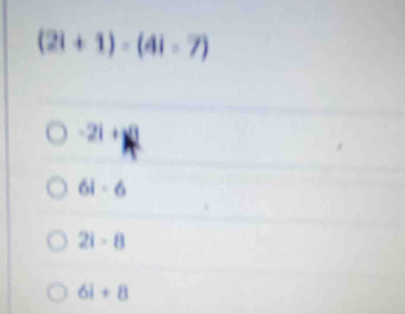 (2i + 1) + (4i - 7)