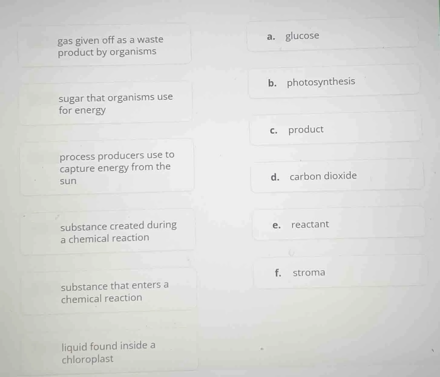 gas given off as a waste product by organisms a. glucose sugar that org…