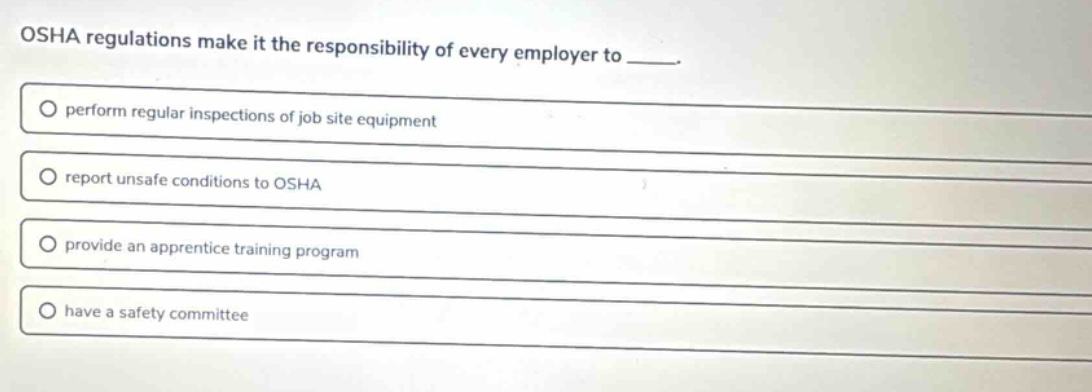 osha regulations make it the responsibility of every employer to ____. …