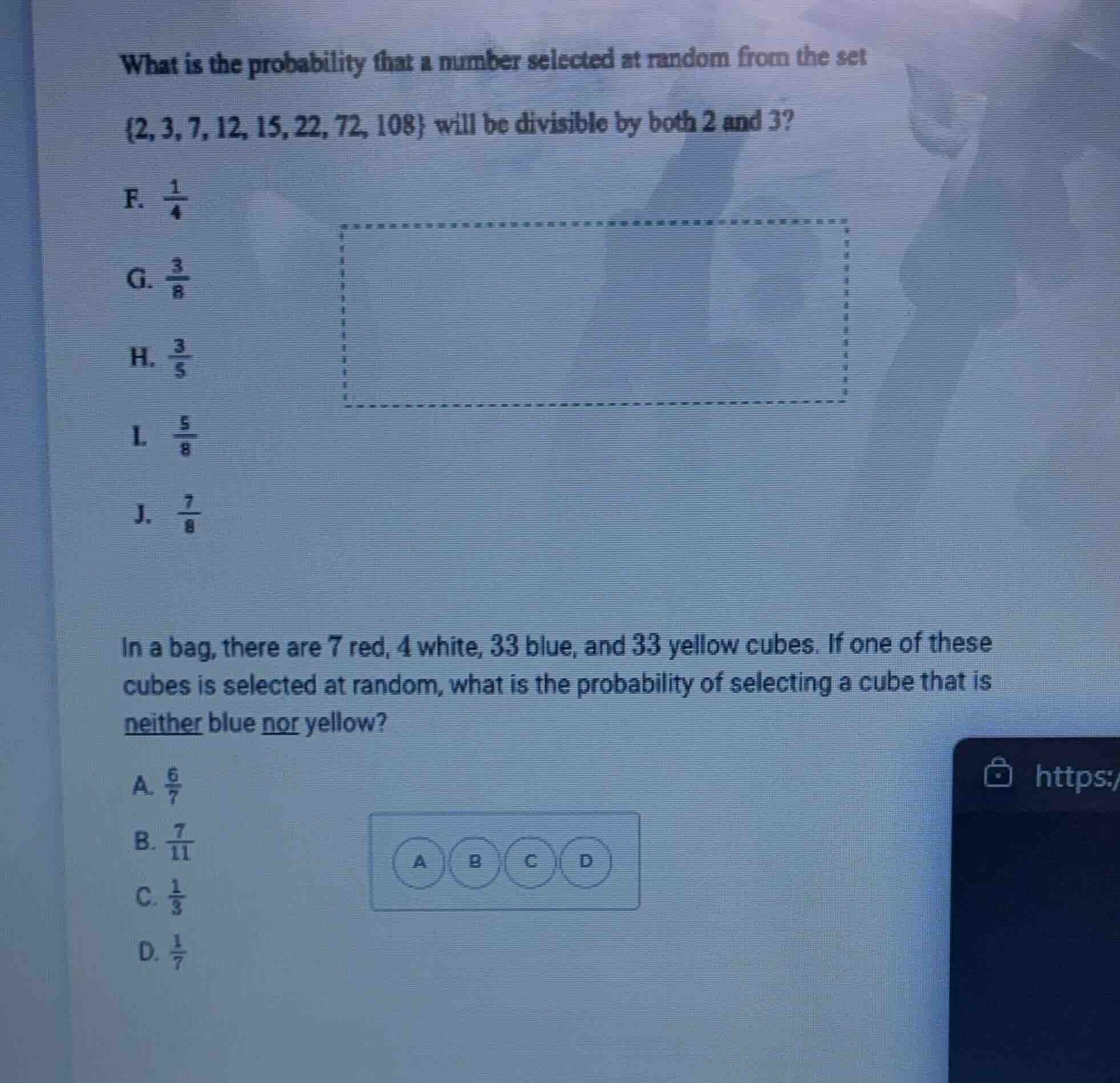 what is the probability that a number selected at random from the set {…