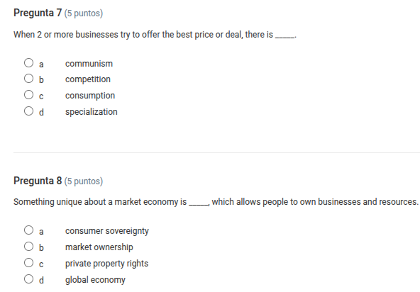 pregunta 7 (5 puntos) when 2 or more businesses try to offer the best p…