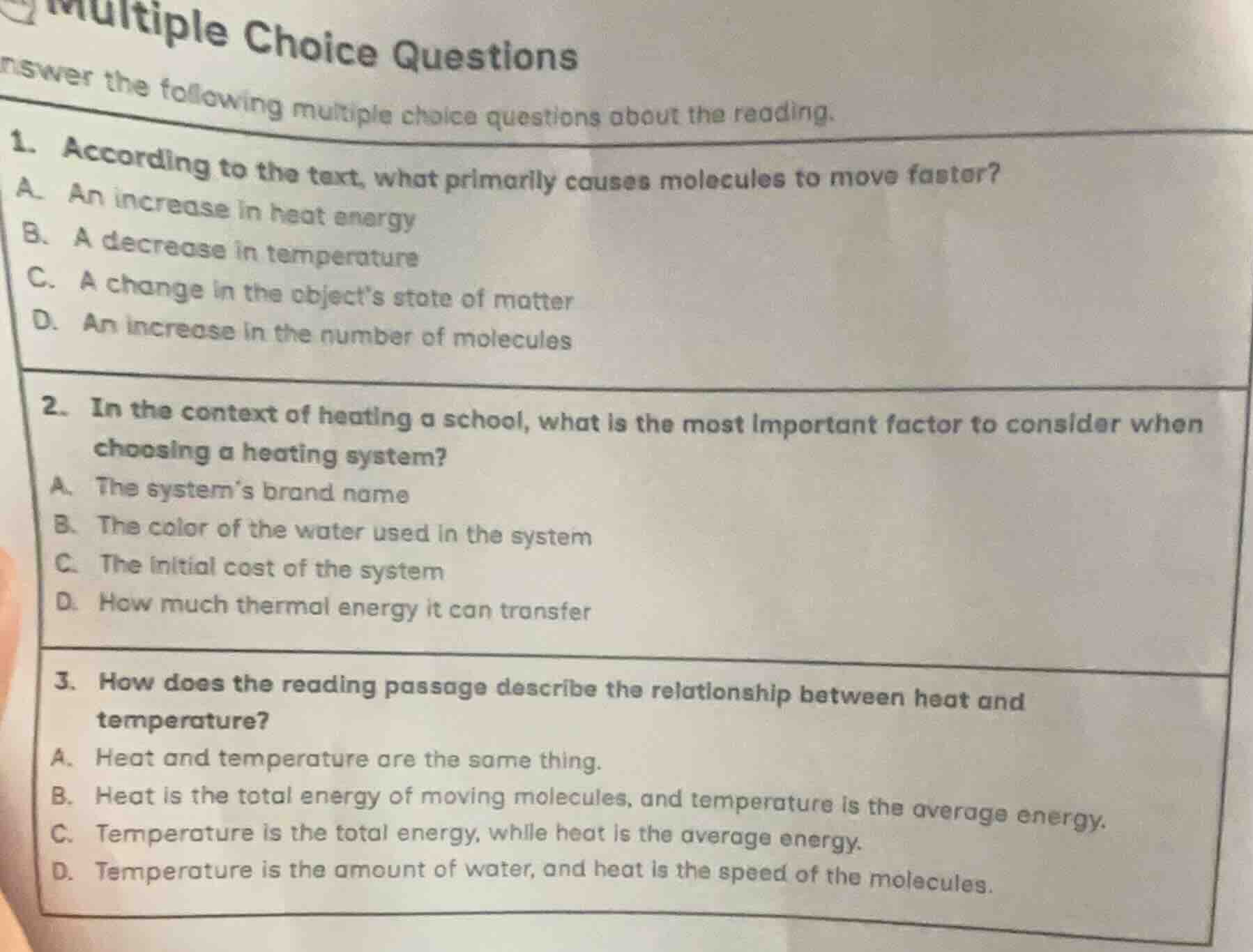 multiple choice questions answer the following multiple choice question…
