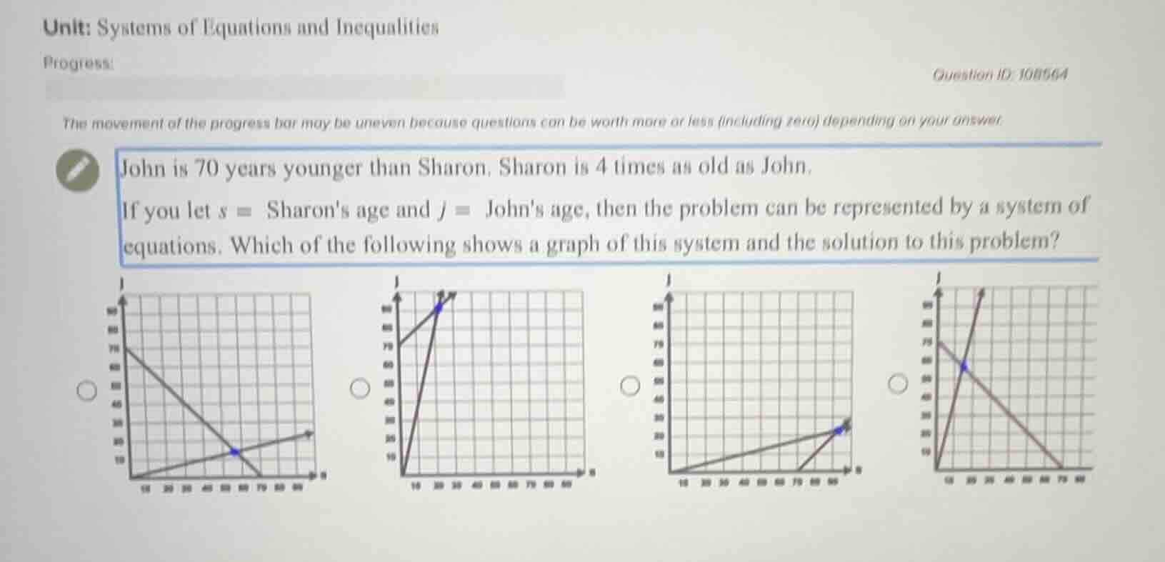 unit: systems of equations and inequalities progress: question id: 1085…