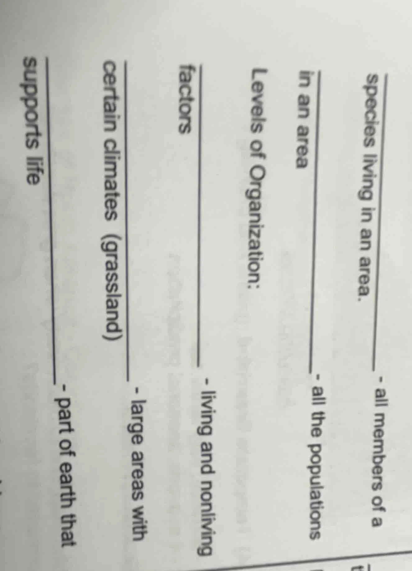 species living in an area. - all members of a in an area - all the popu…