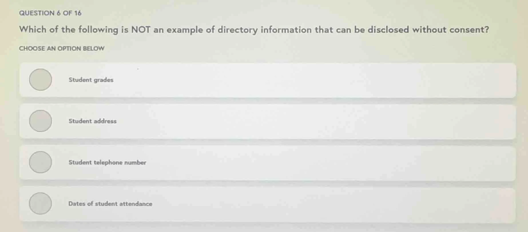 question 6 of 16 which of the following is not an example of directory …