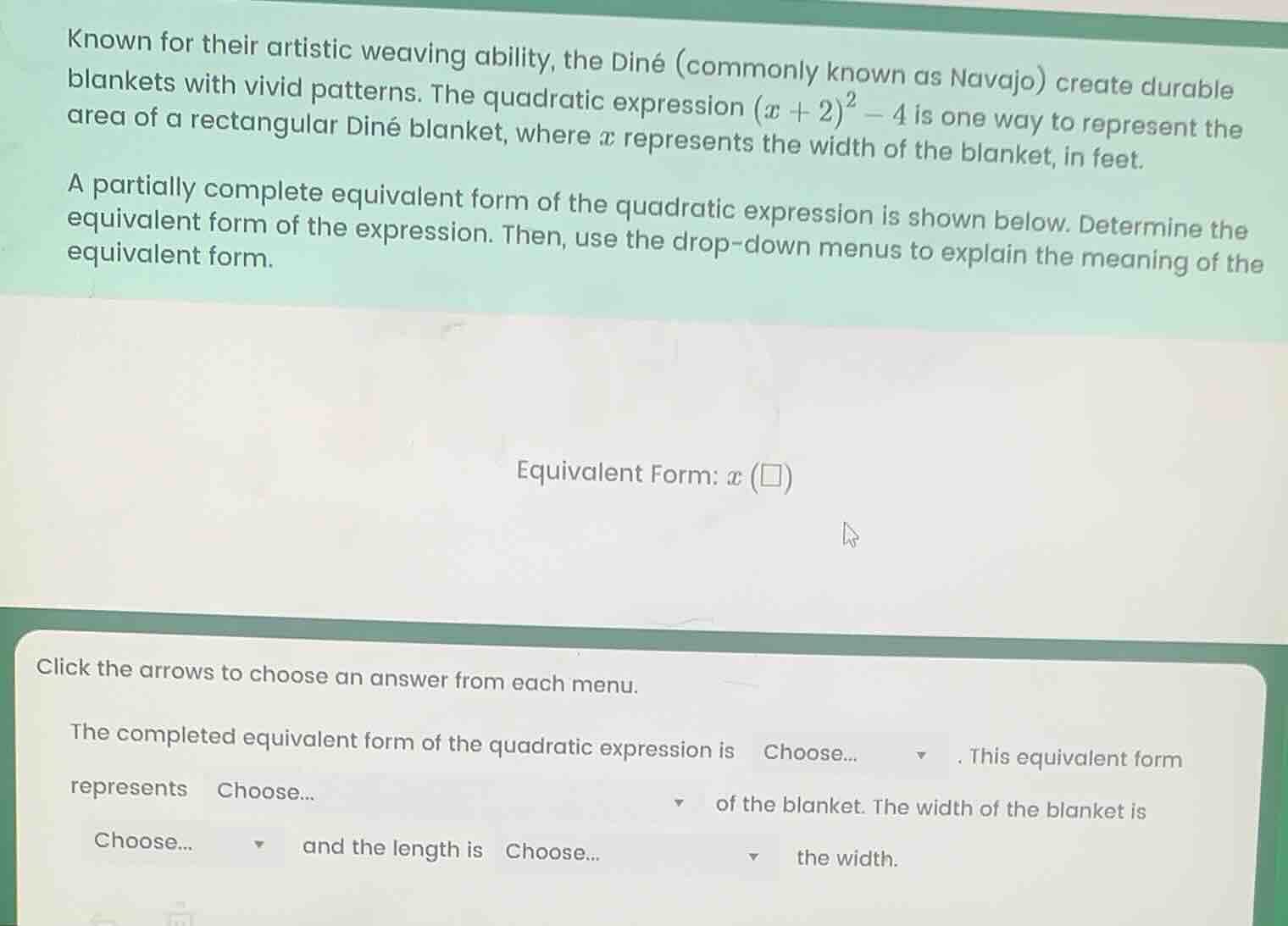 known for their artistic weaving ability, the diné (commonly known as n…