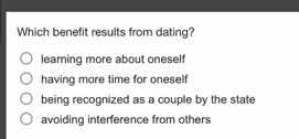 which benefit results from dating? learning more about oneself having m…