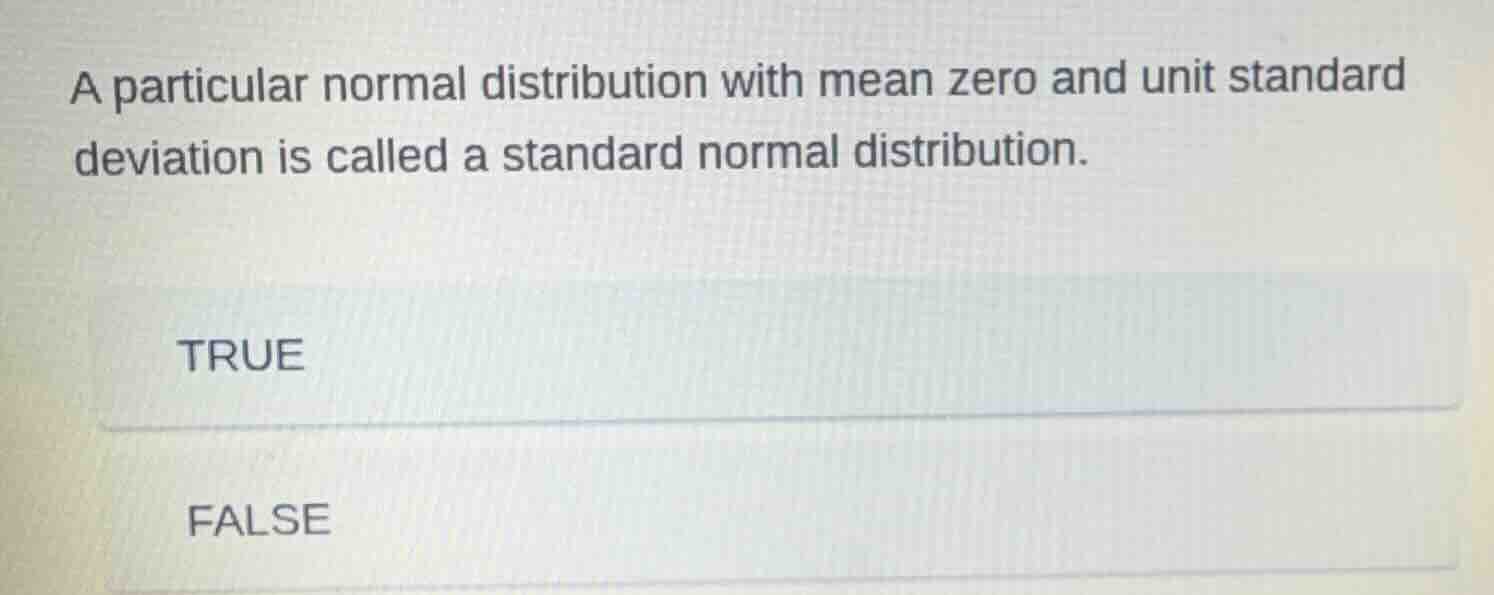 a particular normal distribution with mean zero and unit standard devia…