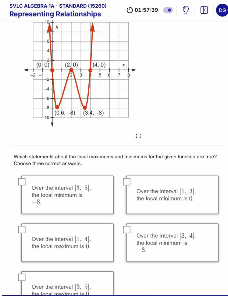 svlc algebra 1a - standard (15260) representing relationships which sta…
