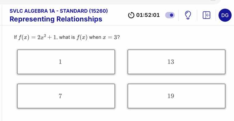 svlc algebra 1a - standard (15260) representing relationships if $f(x) …