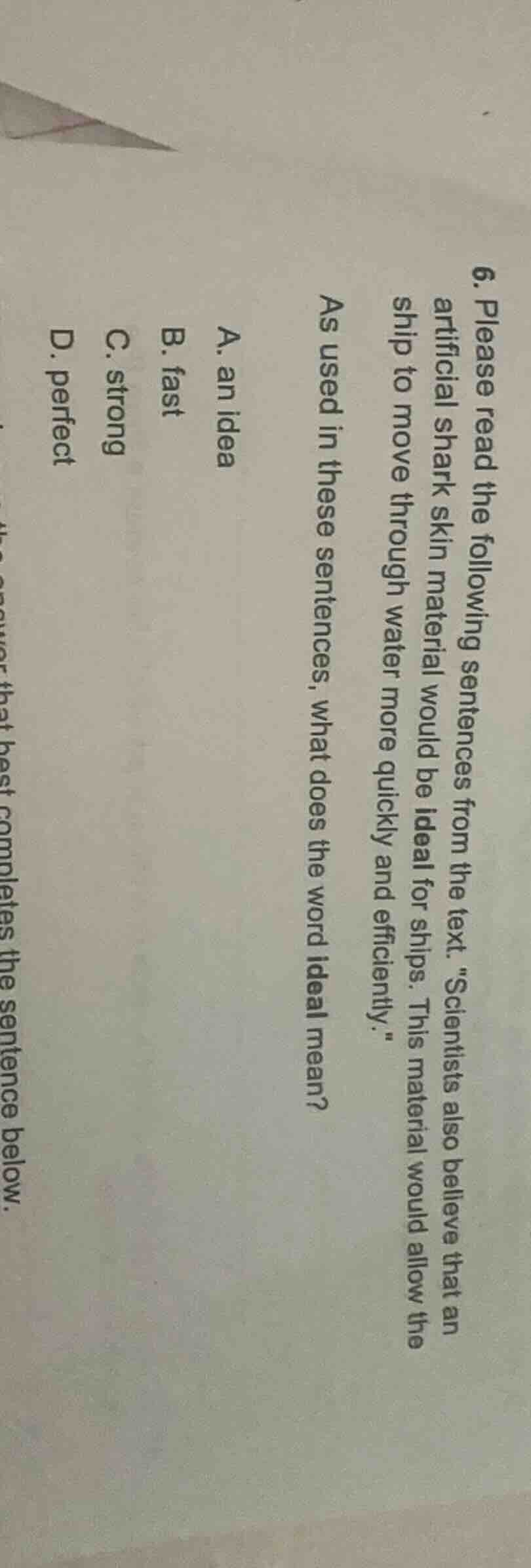 6. please read the following sentences from the text. \scientists also …