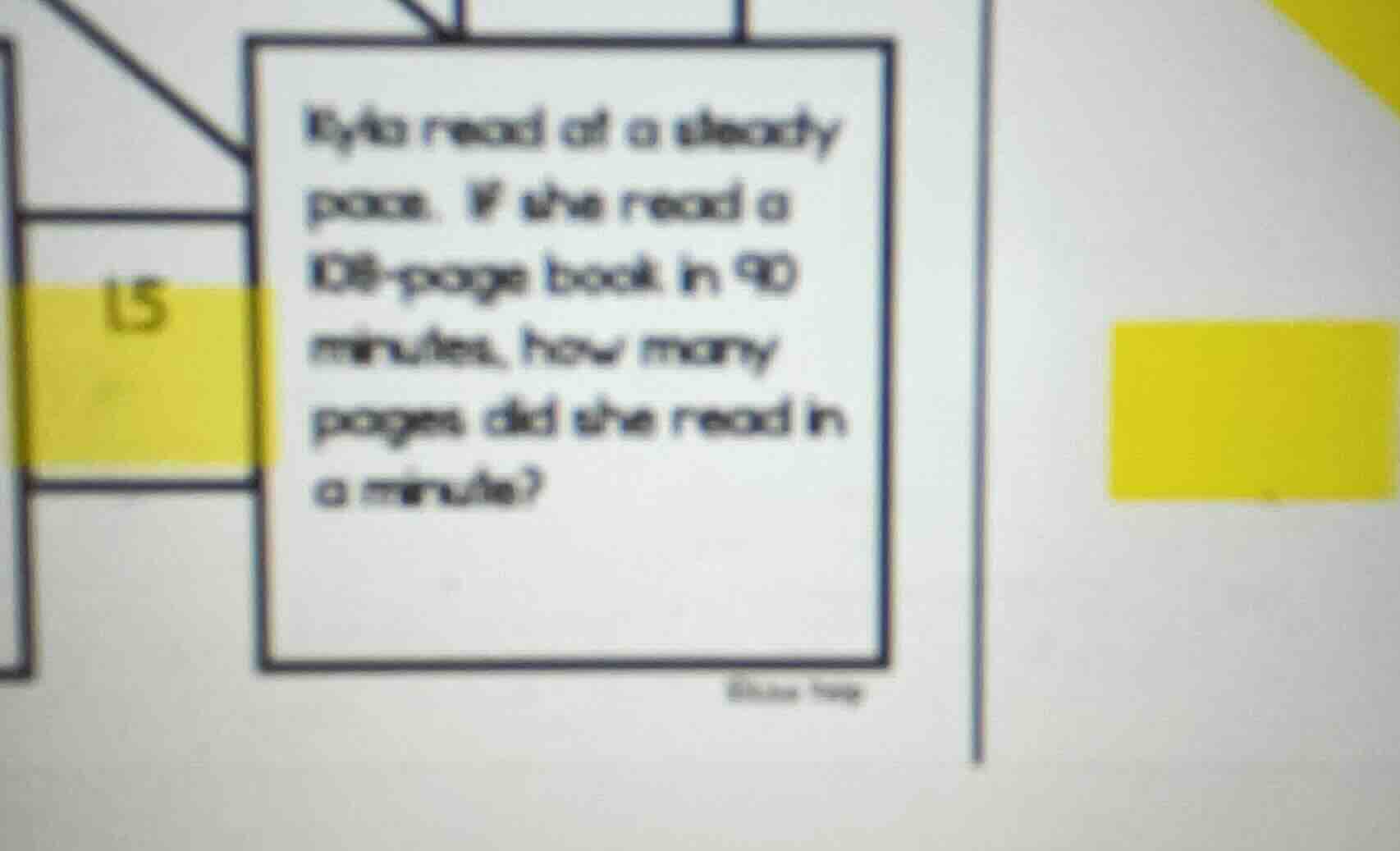 kyla read at a steady pace. if she read a 108 - page book in 90 minutes…