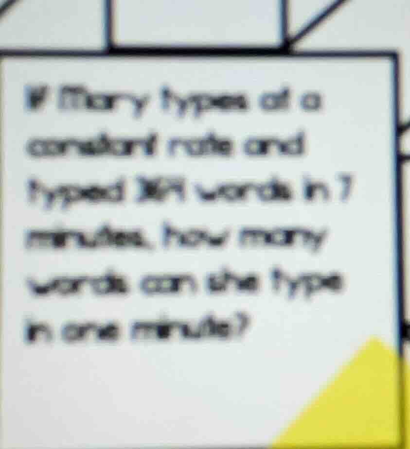 if mary types at a constant rate and typed 385 words in 7 minutes, how …