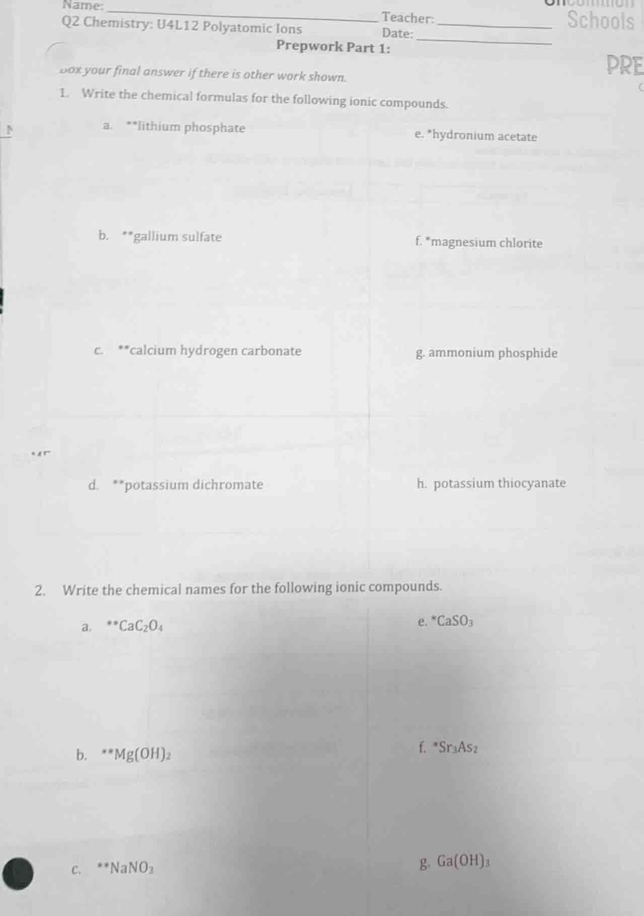name: teacher: schools q2 chemistry: u4l12 polyatomic ions date: prepwo…