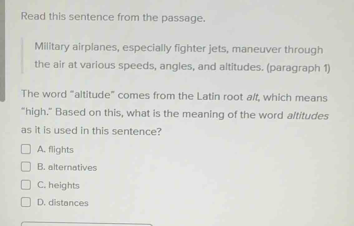 read this sentence from the passage. military airplanes, especially fig…