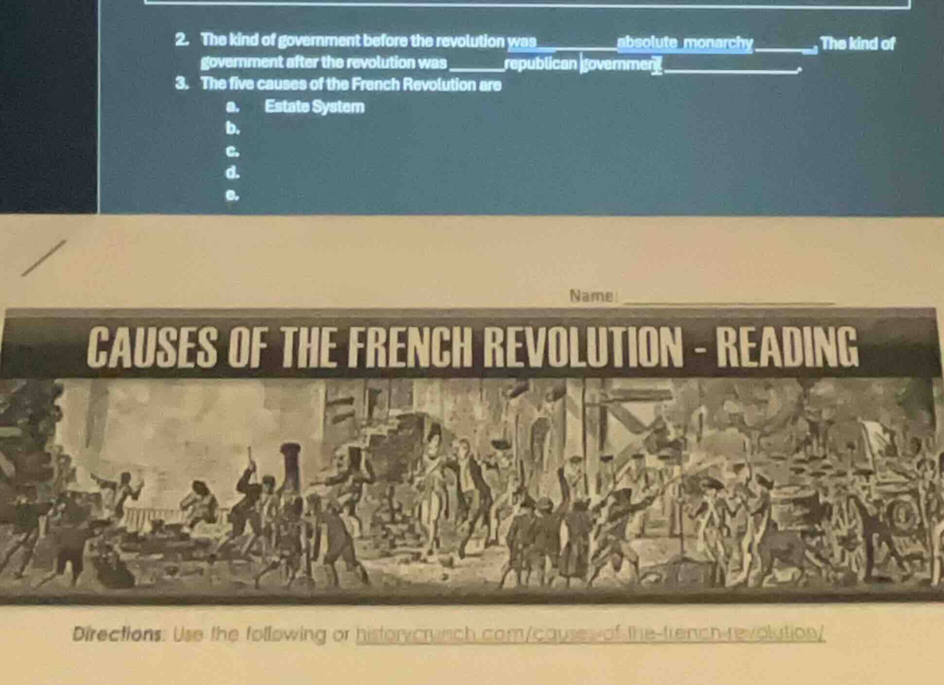 2. the kind of government before the revolution was absolute monarchy. …