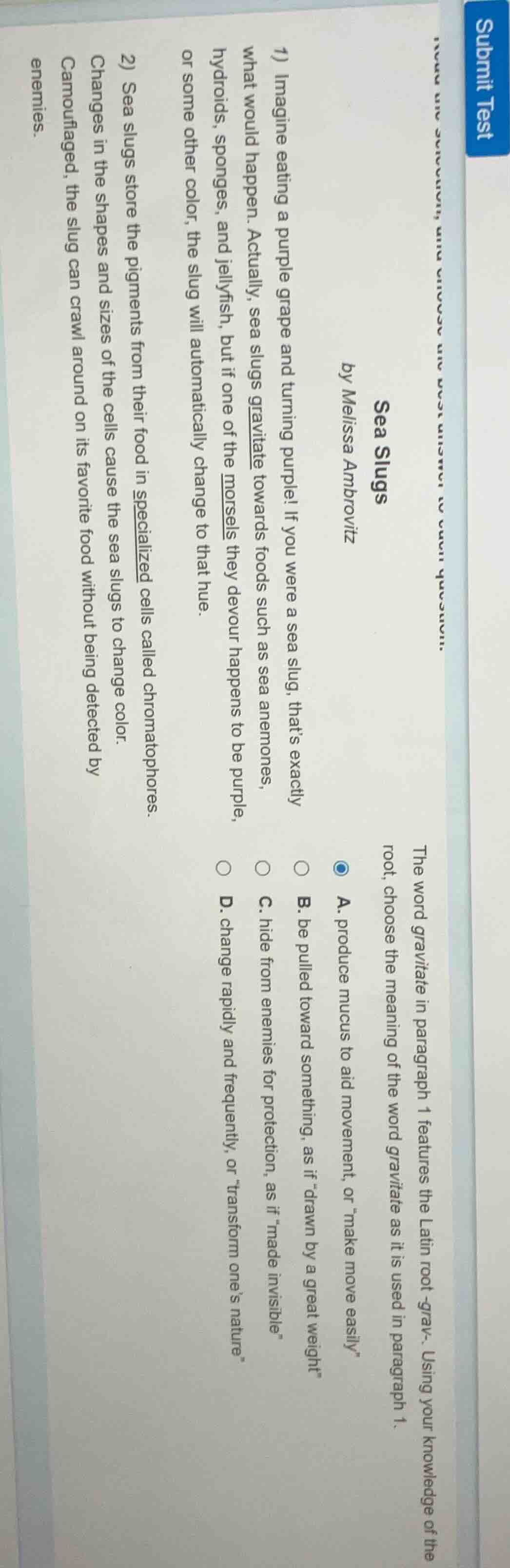 sea slugs by melissa ambrovitz 1) imagine eating a purple grape and tur…