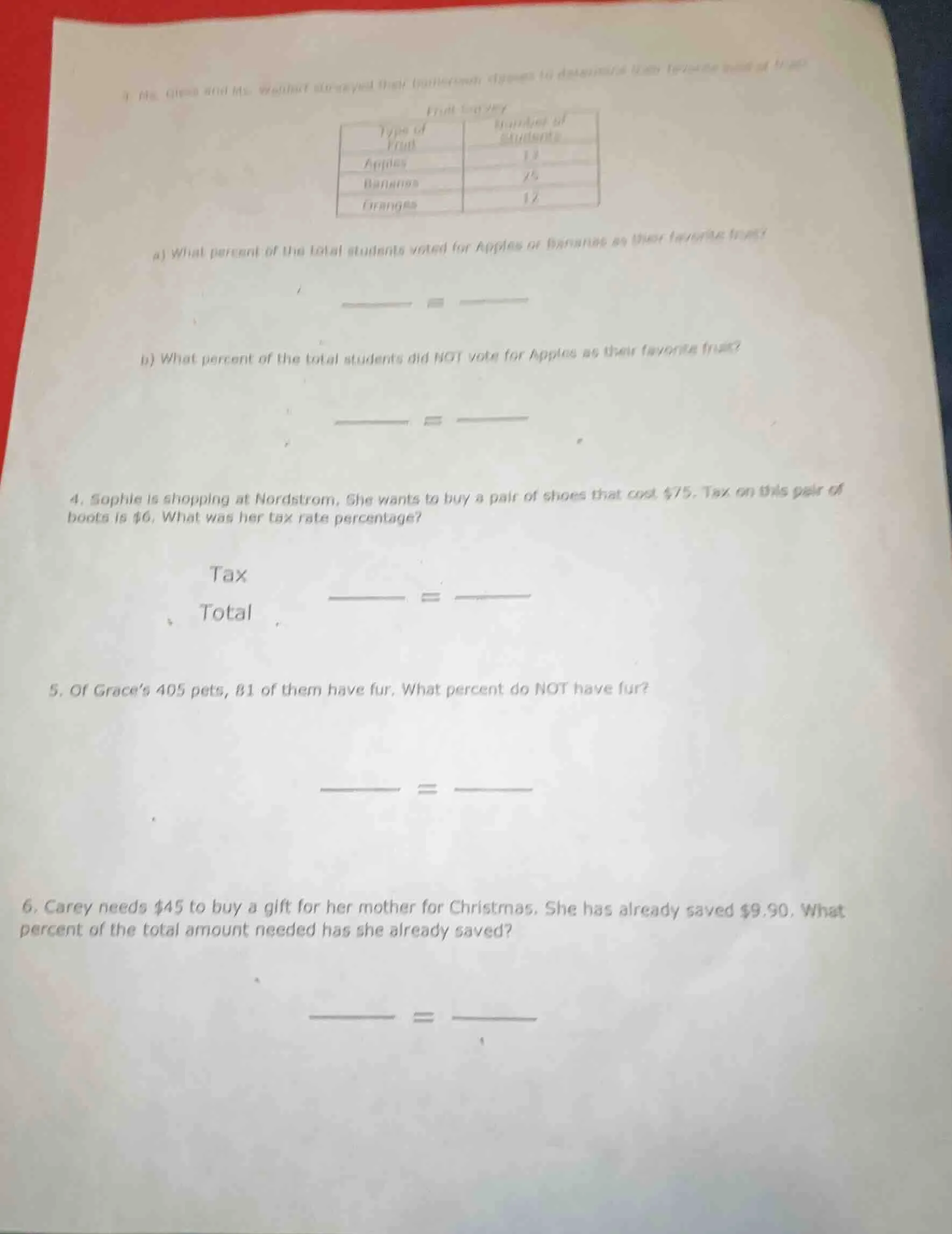 3. ms. green and ms. walhoff surveyed their homeroom students to determ…