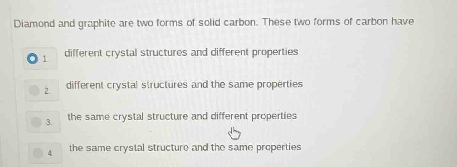 diamond and graphite are two forms of solid carbon. these two forms of …