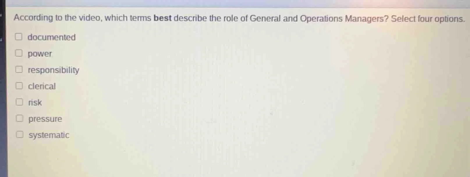 according to the video, which terms best describe the role of general a…