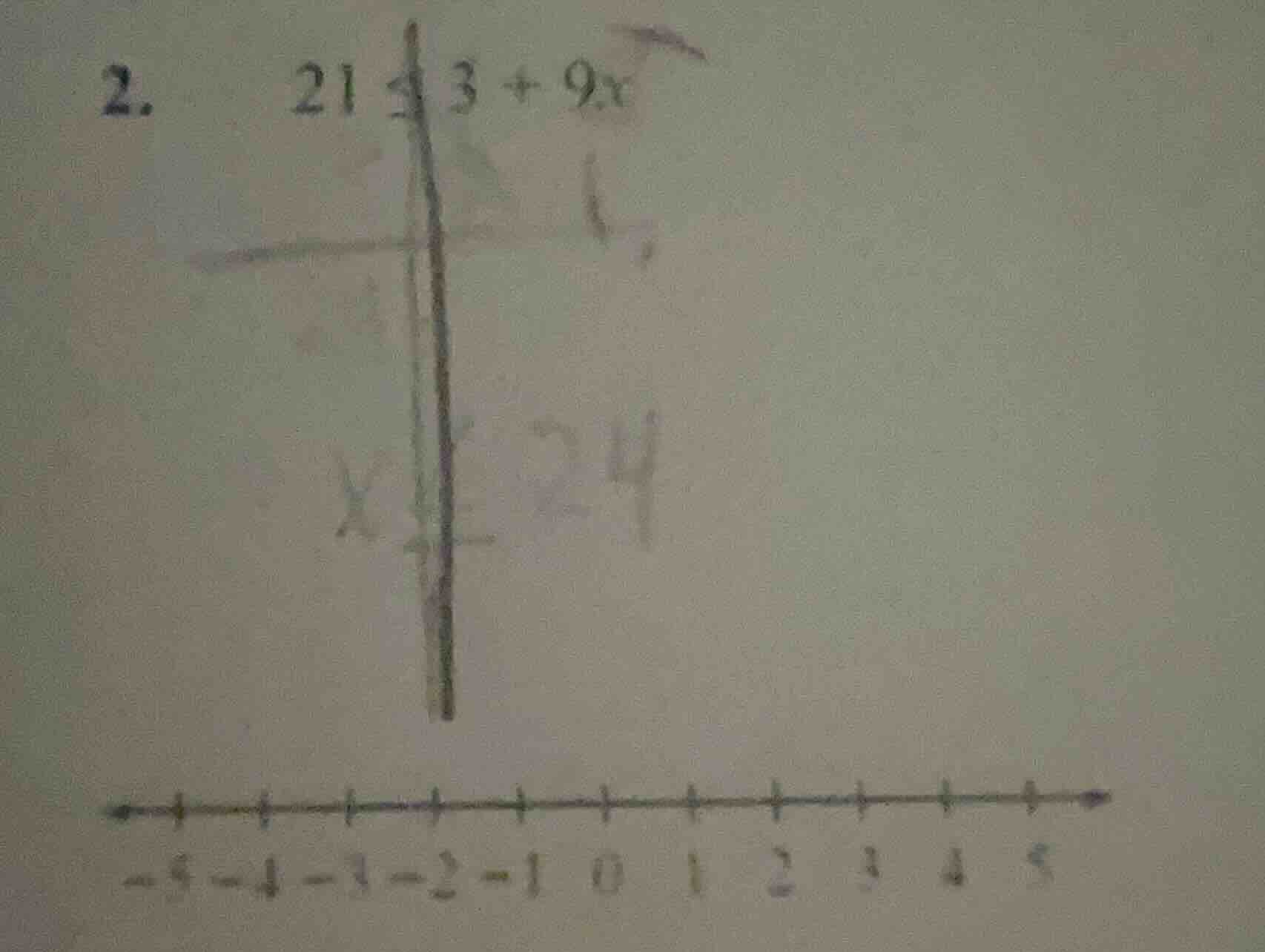 2. 21 ÷ 3 + 9x