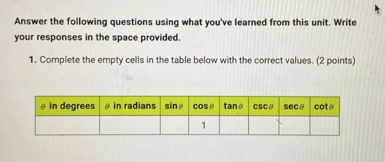 answer the following questions using what youve learned from this unit.…