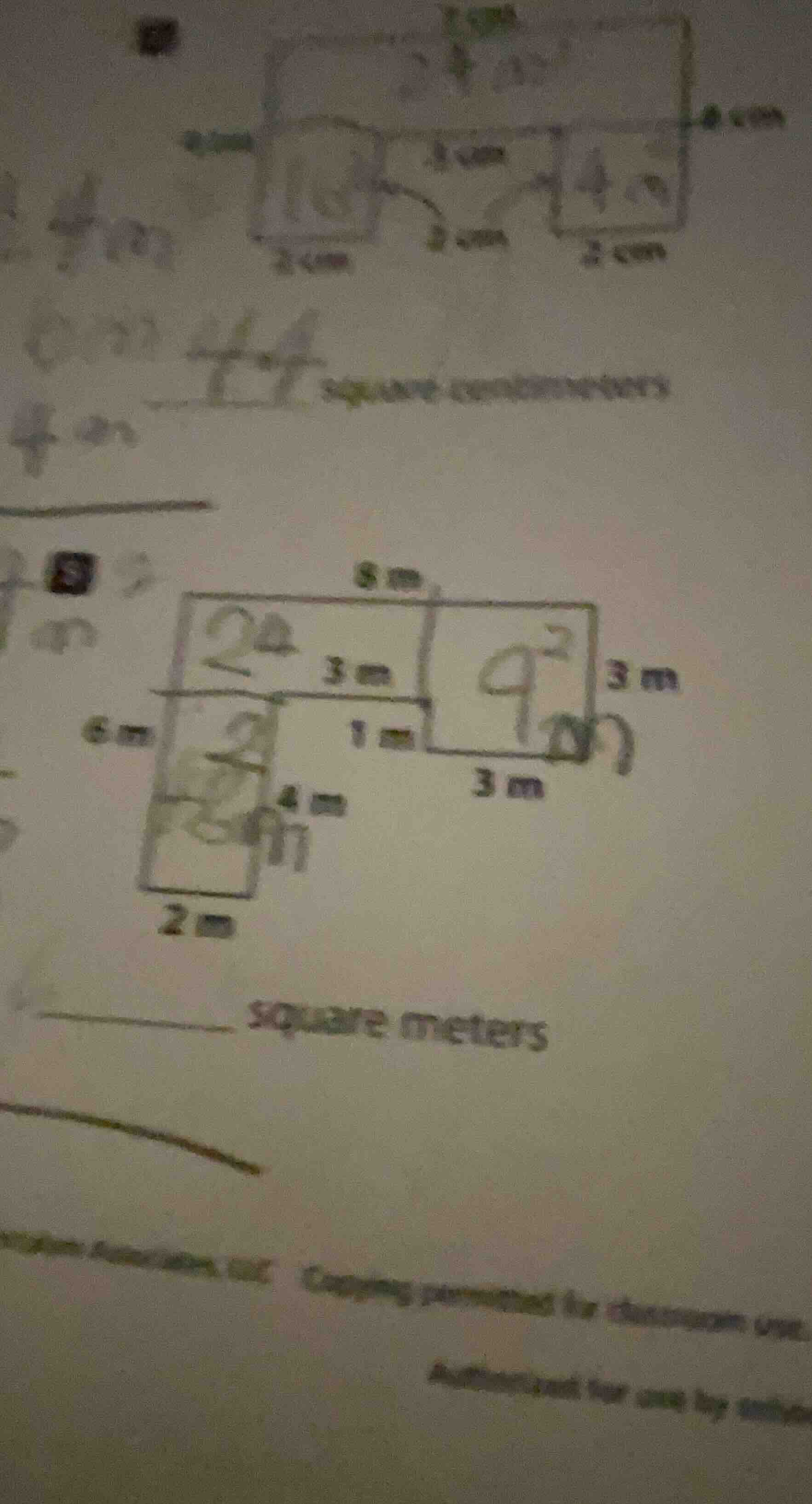 there are two figures (one with cm units and one with m units) showing …