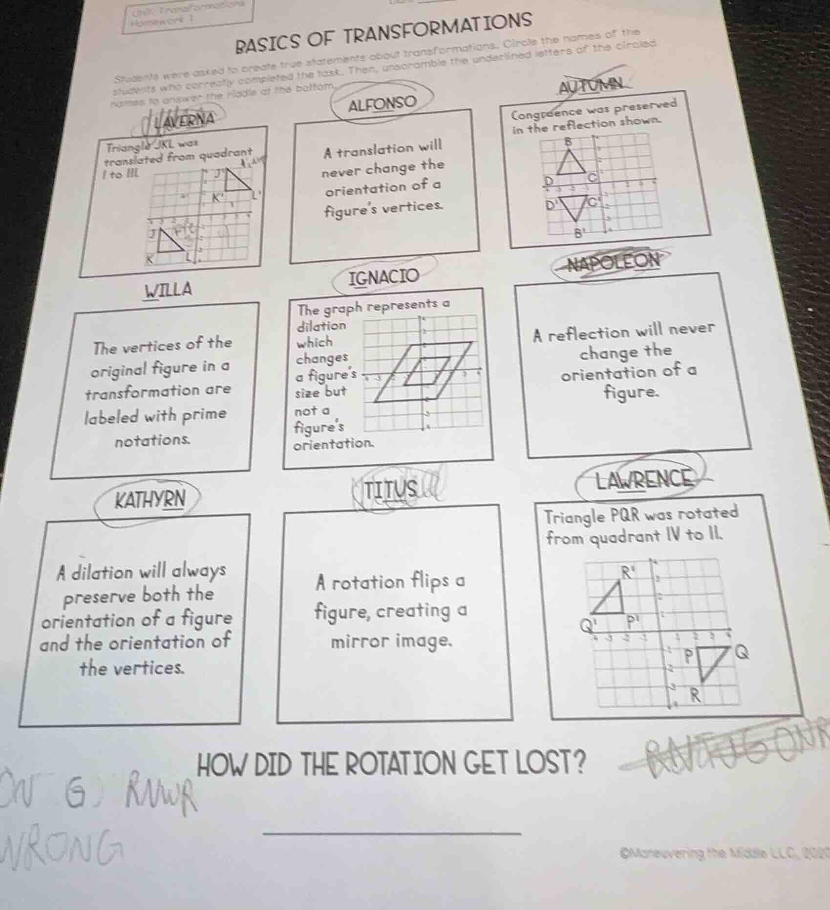 basics of transformations students were asked to create true statements…