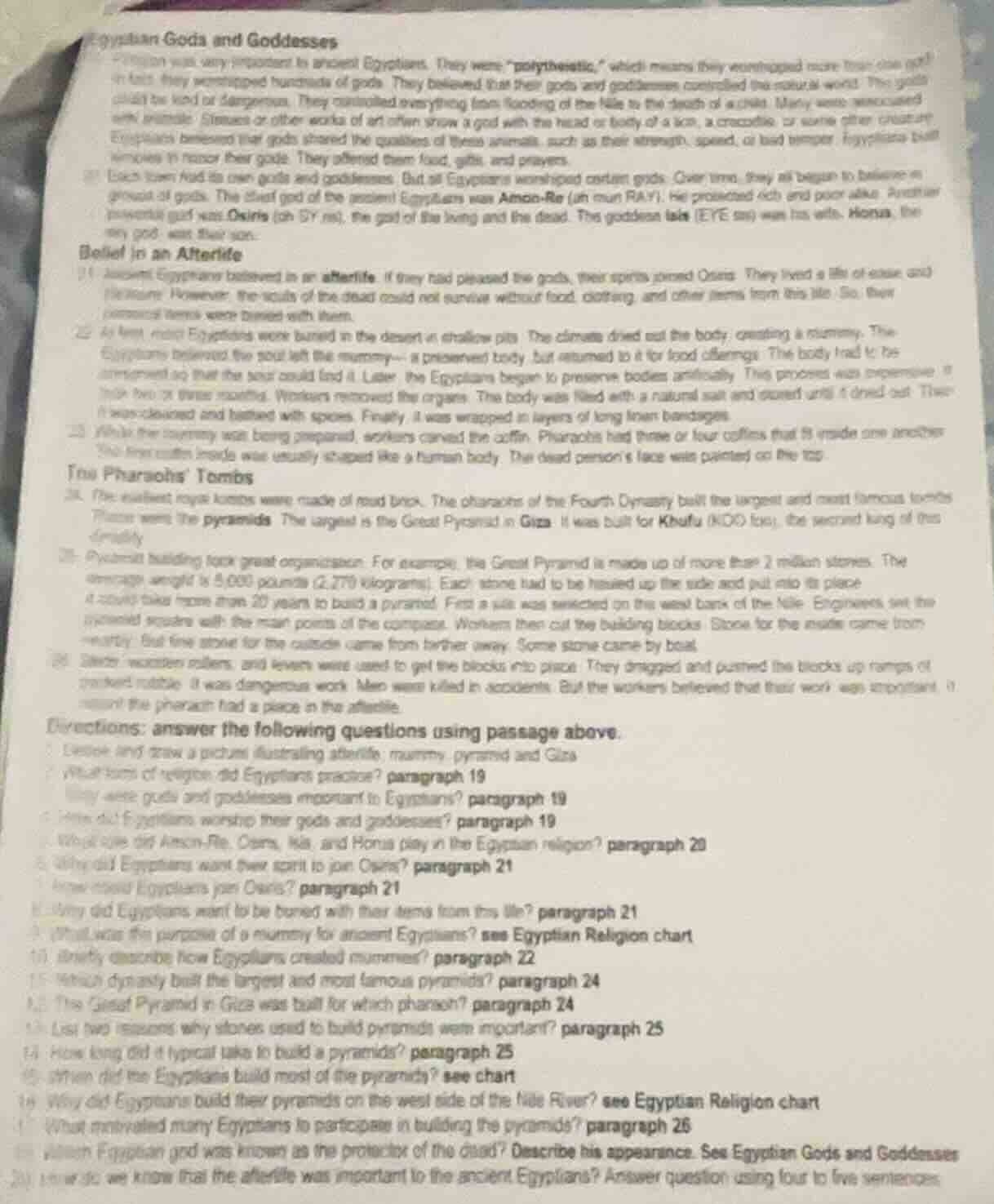 egyptian gods and goddesses religion was very important to ancient egyp…