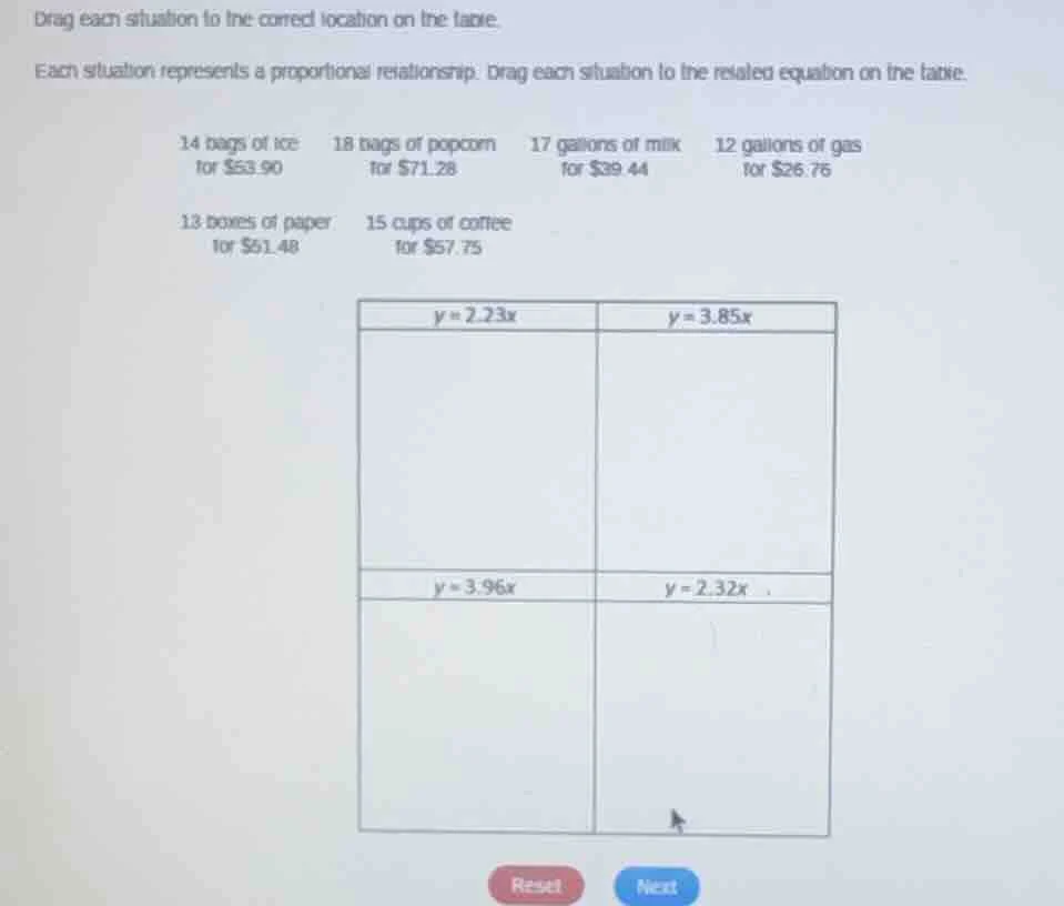 drag each situation to the correct location on the table. each situatio…