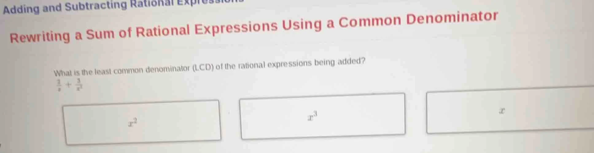 adding and subtracting rational expressions rewriting a sum of rational…