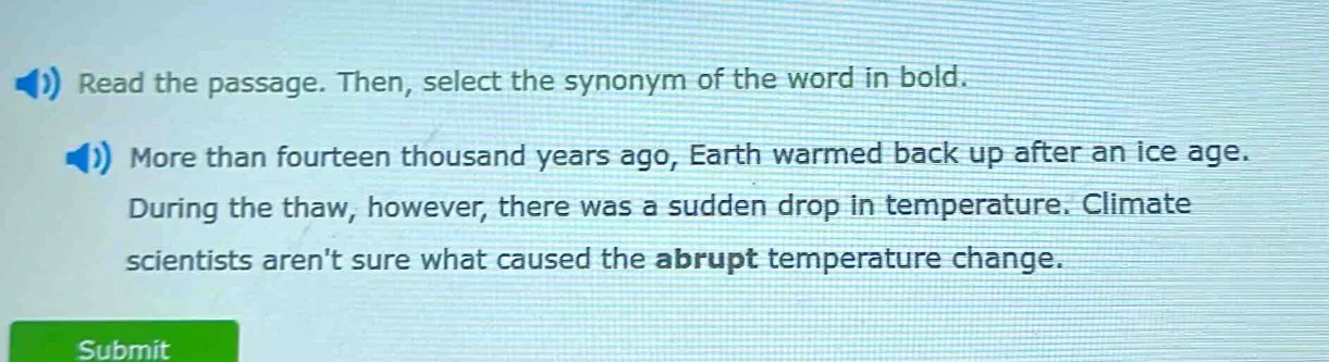 read the passage. then, select the synonym of the word in bold. more th…