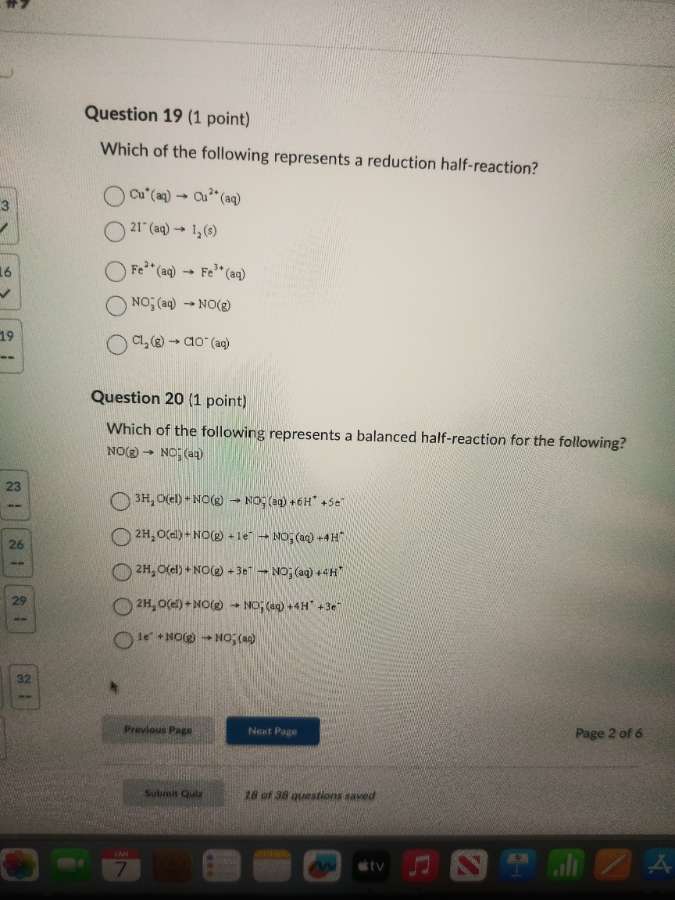question 19 (1 point) which of the following represents a reduction hal…