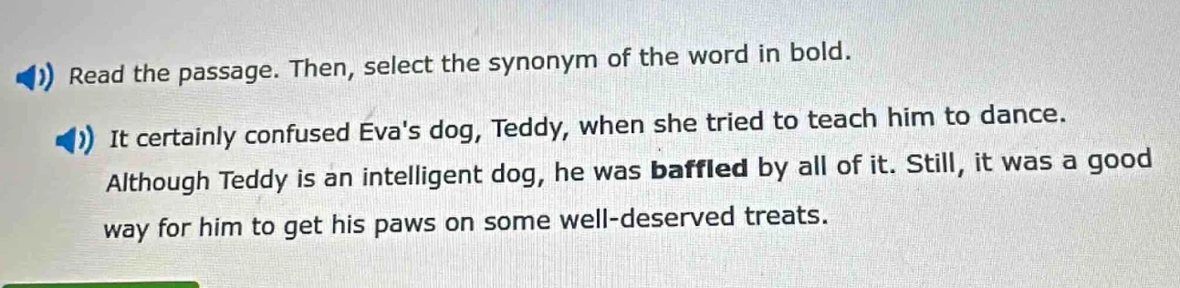 read the passage. then, select the synonym of the word in bold. it cert…