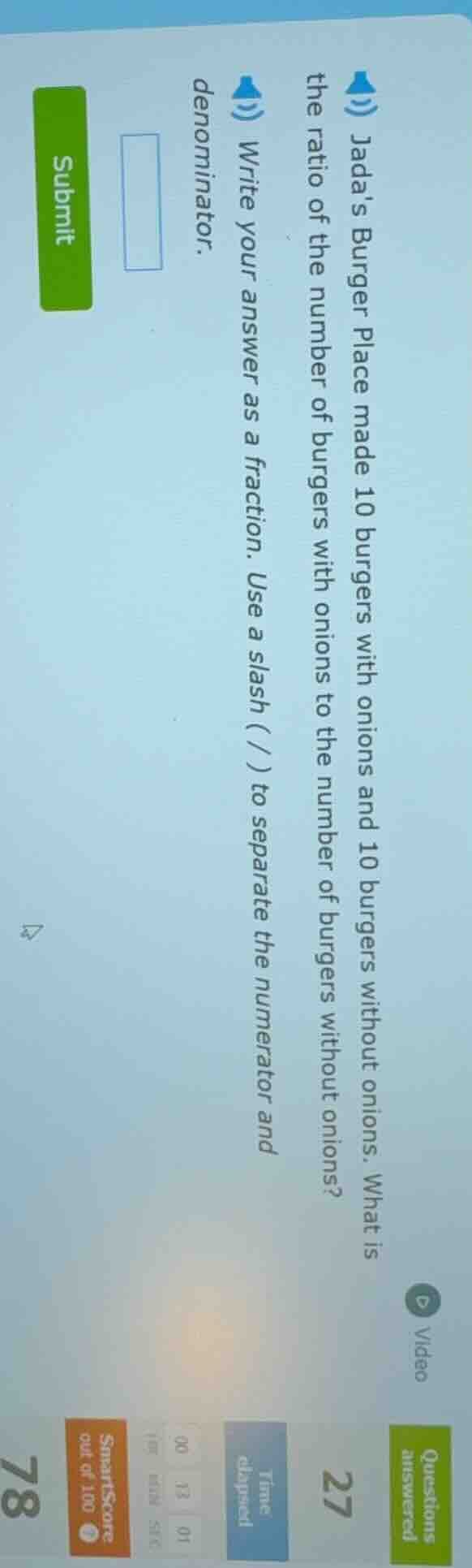 jadas burger place made 10 burgers with onions and 10 burgers without o…