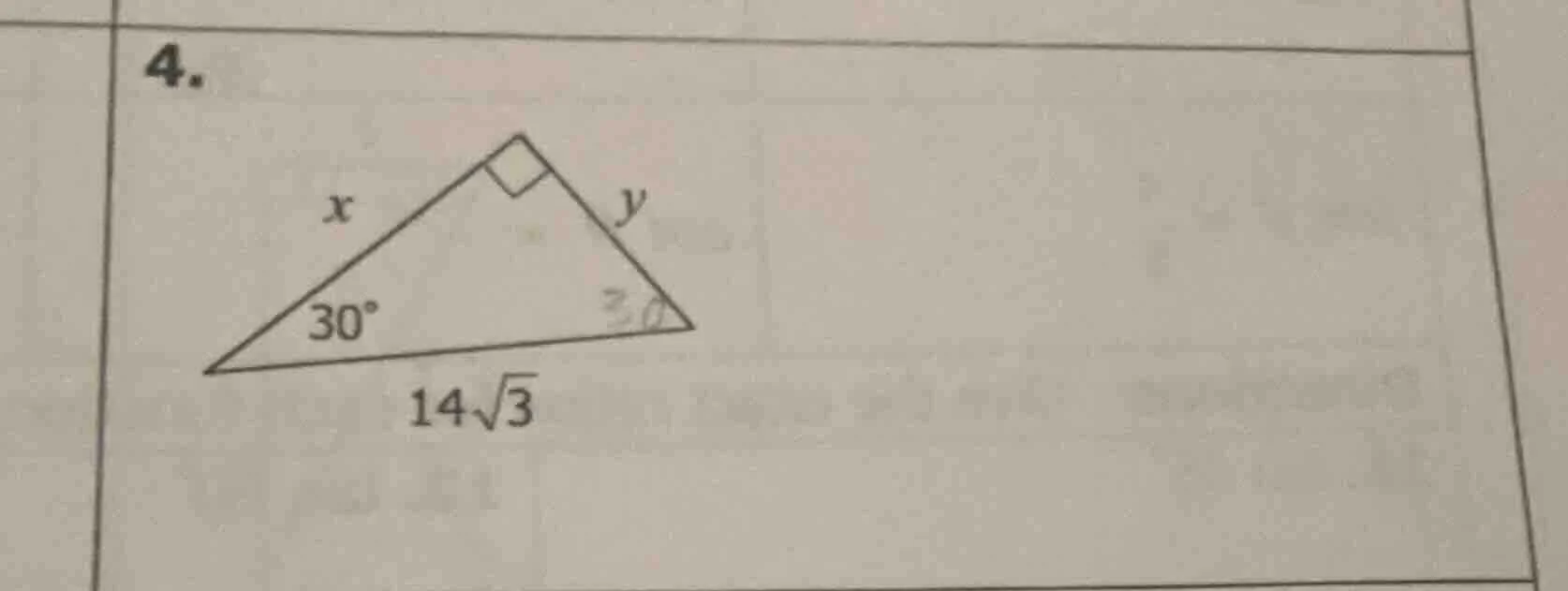 4. (there is a right - angled triangle in the picture. one of the acute…