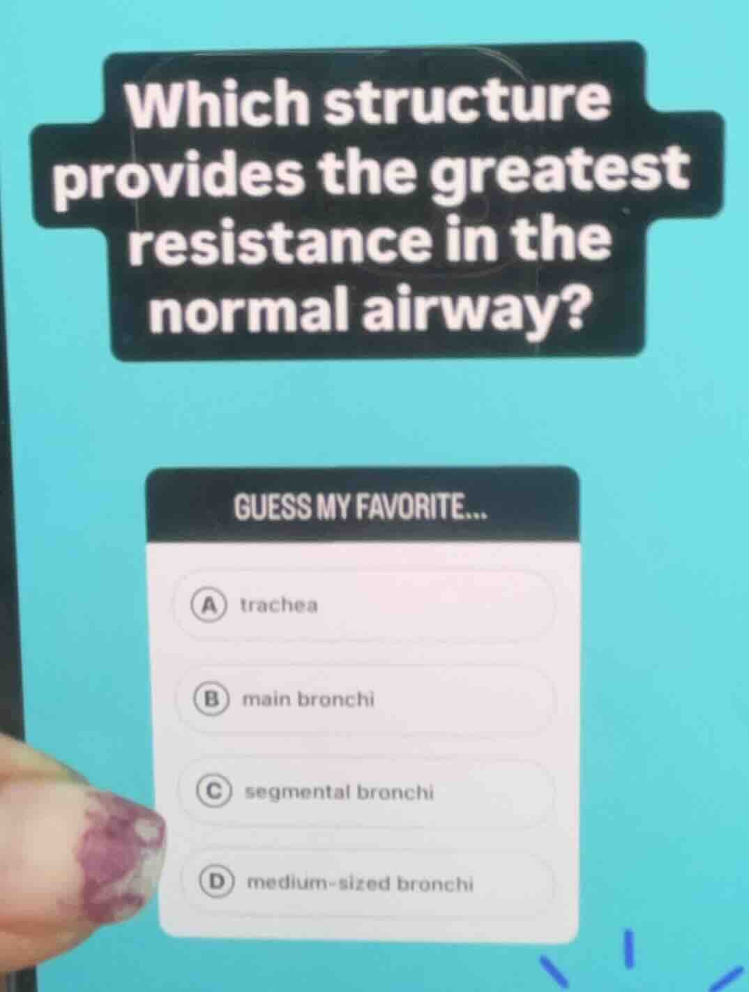 which structure provides the greatest resistance in the normal airway? …