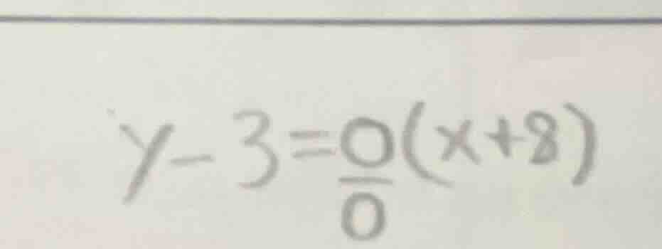 y - 3 = \\frac{0}{0}(x + 8)