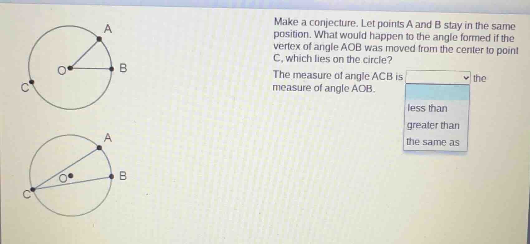 make a conjecture. let points a and b stay in the same position. what w…