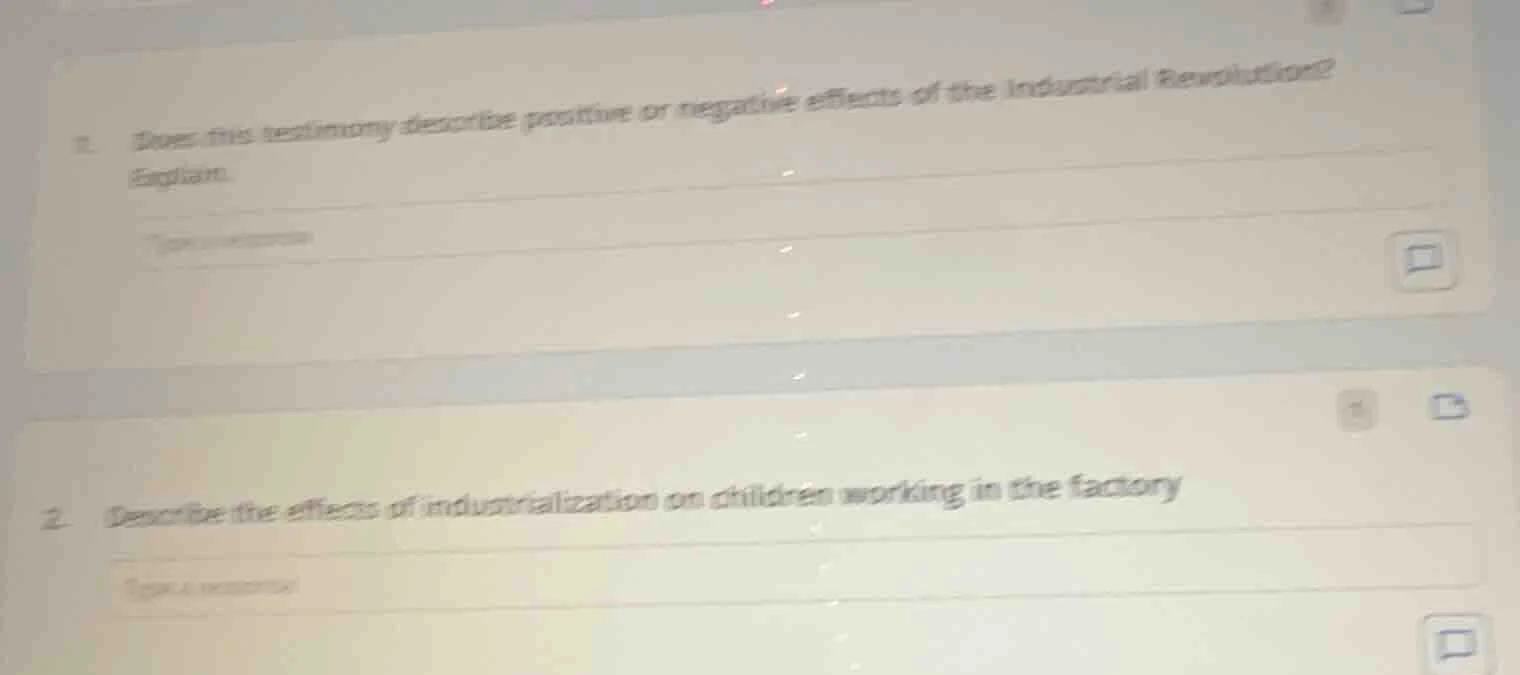 1. does this testimony describe positive or negative effects of the ind…