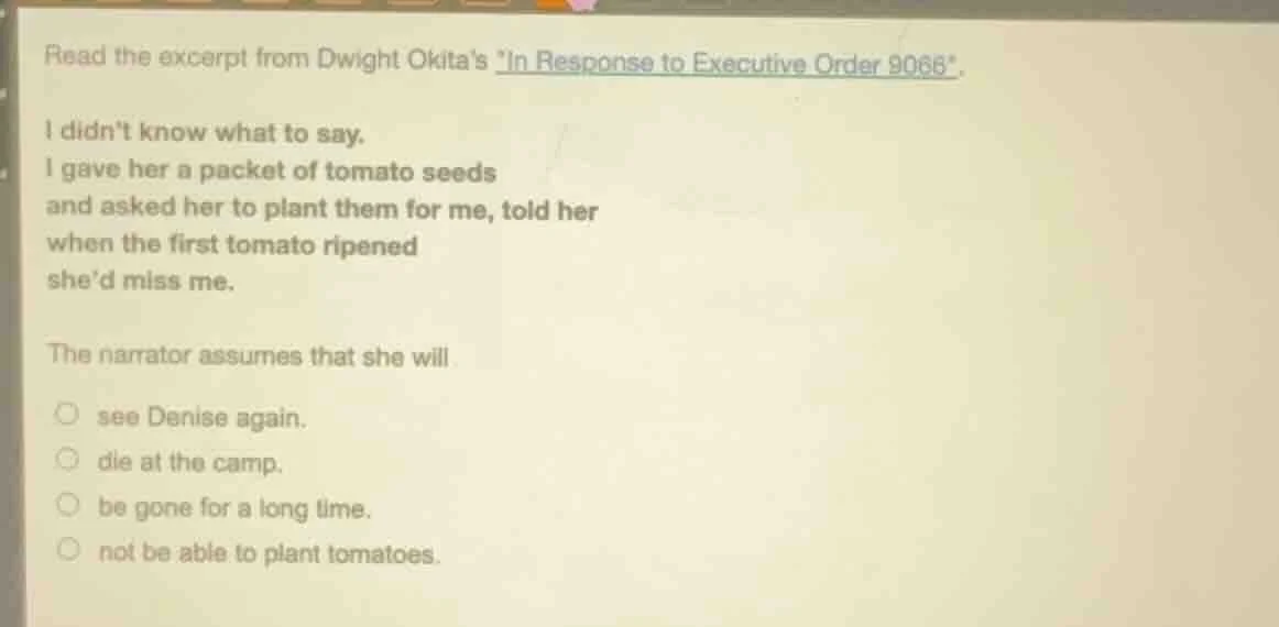 read the excerpt from dwight okitas \in response to executive order 906…