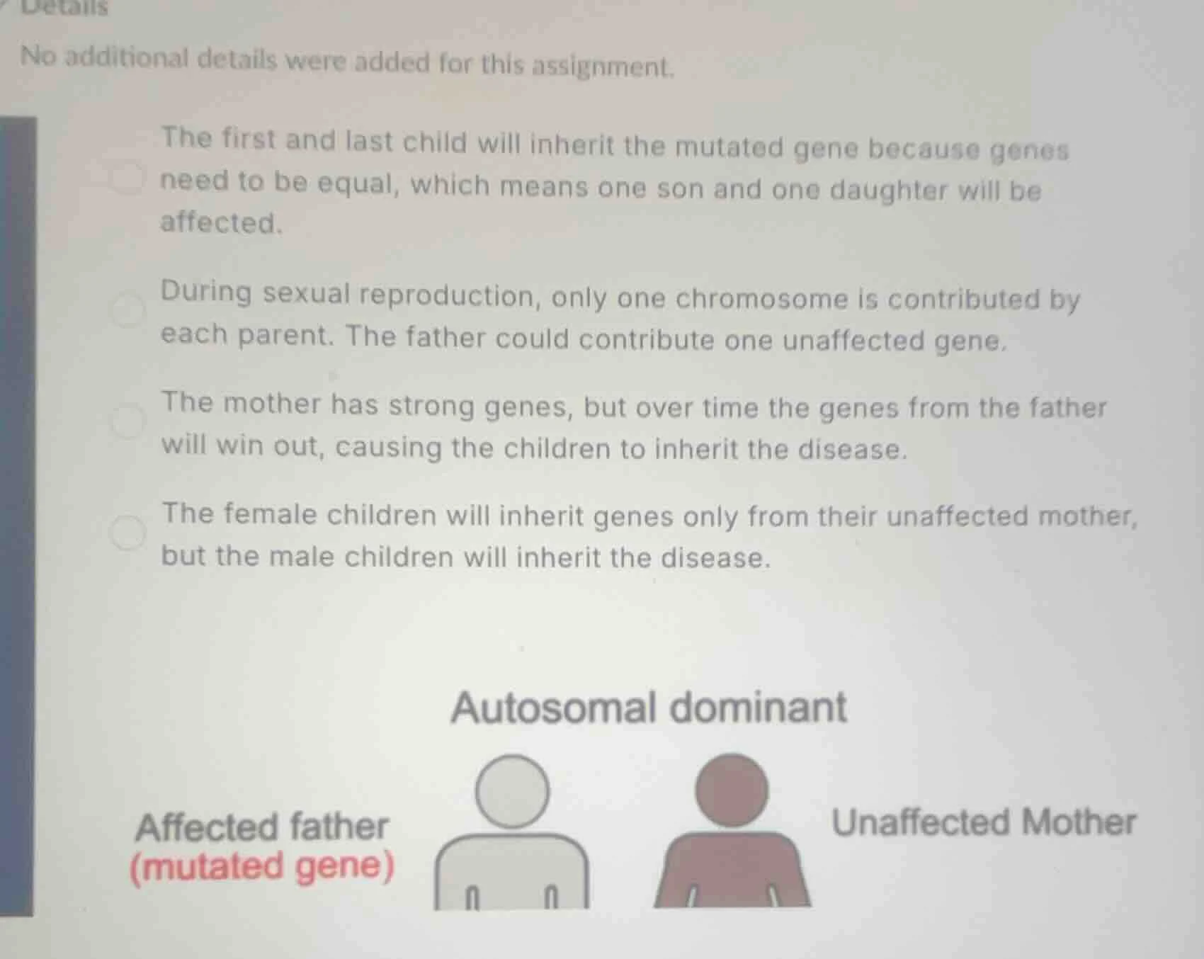 details no additional details were added for this assignment. the first…