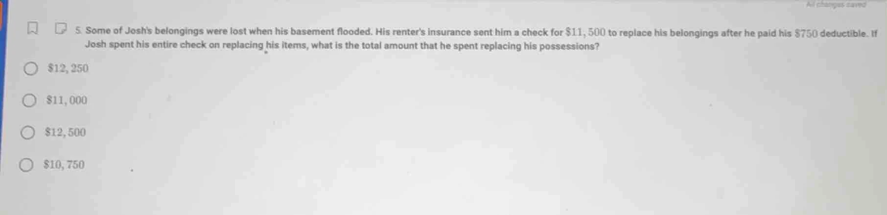 5. some of joshs belongings were lost when his basement flooded. his re…