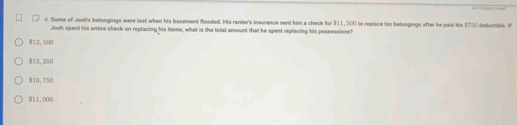 4. some of joshs belongings were lost when his basement flooded. his re…